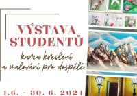 Výstava studentů kurzu Kreslení a malování pro dospělé