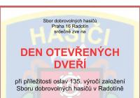 Den otevřených dveří u hasičů - Praha Radotín