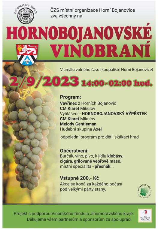 Vinobraní - Horní Bojanovice